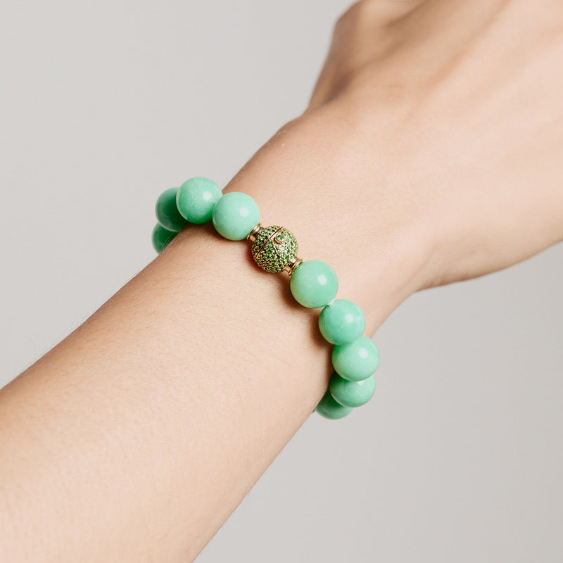 Chrysoprase Orb Bracelet