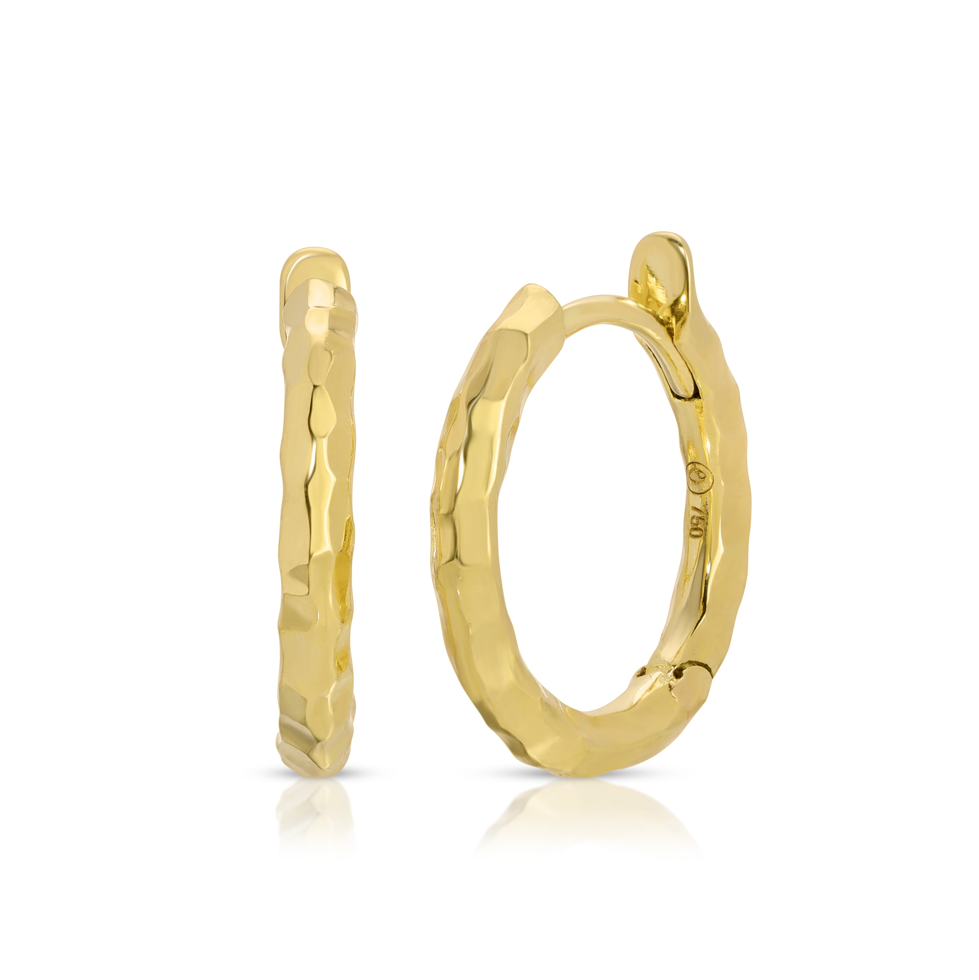 Octavia Elizabeth 18kt yellow gold Petit Gabby diamond hoop earring