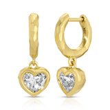 Hidden Gem Hoops - Heart Diamond - 1.44 Carats