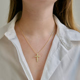 Nesting Gem Cross Necklace - Small