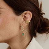 Pavé Diamond & Emerald Pacific Coast Earrings