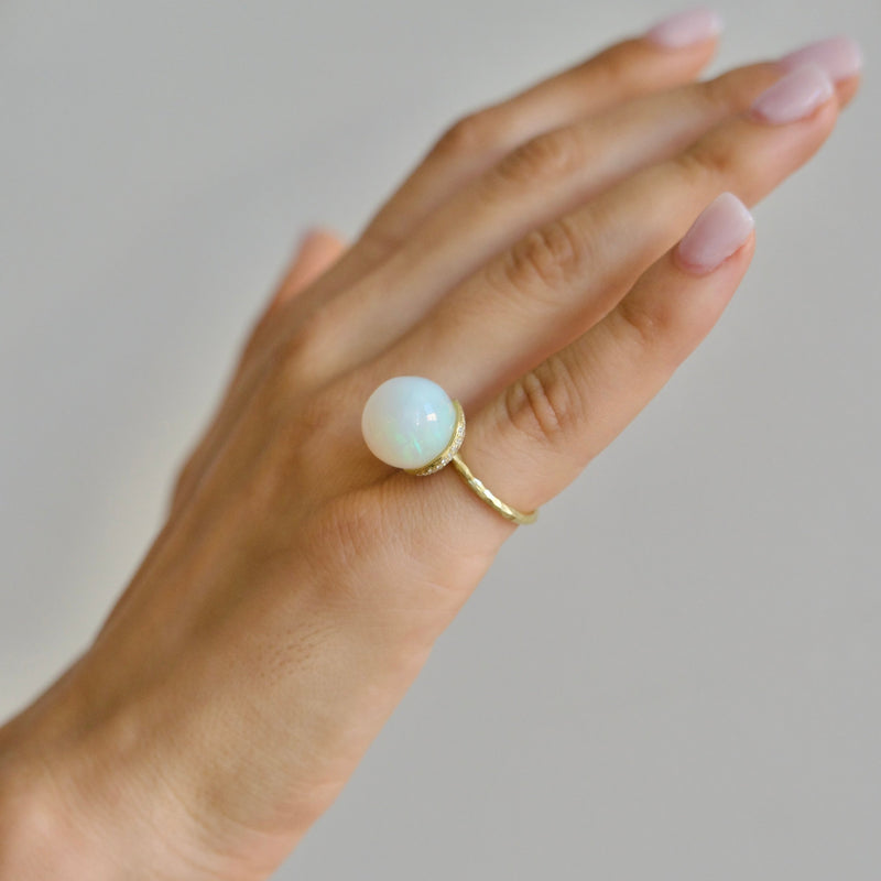 Petite Opal Orb Ring