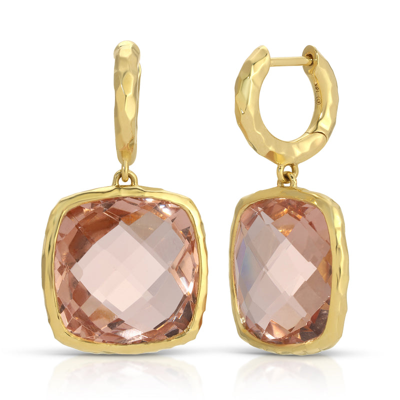 Serenity Hoops - Sugar Loaf Morganite