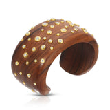 Tribute Cuff - Wood Nesting Gems - Size L