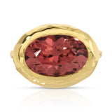 Tribute Ring - Peach Oval Tourmaline - 4.64 Carats