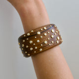 Tribute Cuff - Wood Nesting Gems - Size L