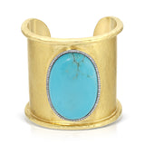 Turquoise & Diamond Cuff