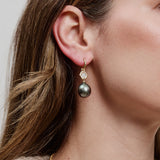 Two Tone Tahitian Pearl Earrings