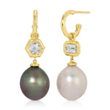 Two Tone Tahitian Pearl Earrings