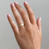 Petite Nesting Gem Eternity Ring - Emerald Cut - Diamond