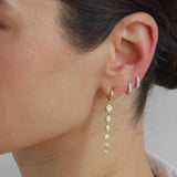 Charmed Micro Gabby Hoops - Tiered Diamond Nesting Gem Drops - Seven