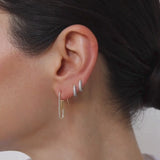 Paperclip Earring - Diamond