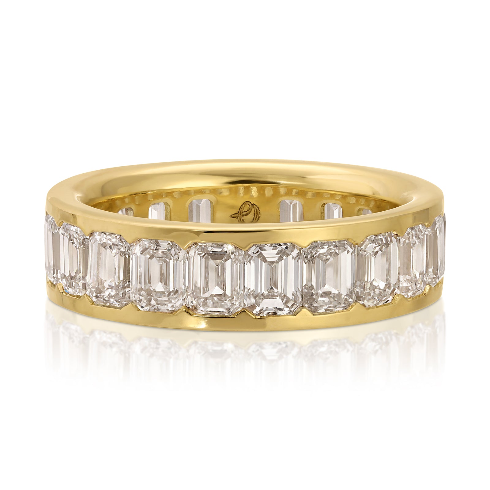 Ivy Eternity Band - Emerald Cut Diamond – Octavia Elizabeth