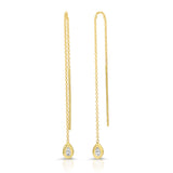 Nesting Gem Drop Earrings - Pear Diamond